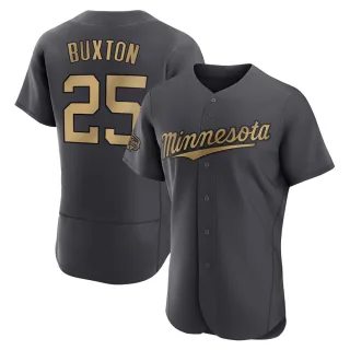 Men's Authentic Charcoal Byron Buxton Minnesota Twins 2022 All-Star Game Jersey
