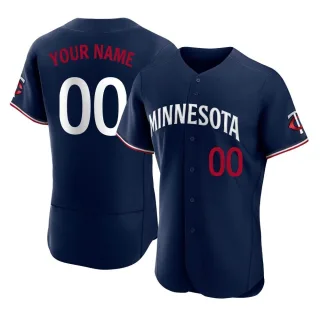 Men's Authentic Navy Custom Minnesota Twins Alternate Jersey