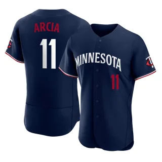 Men's Authentic Navy Orlando Arcia Minnesota Twins Alternate Jersey