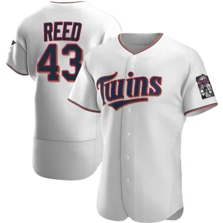 Men's Authentic White Addison Reed Minnesota Twins Home Jersey