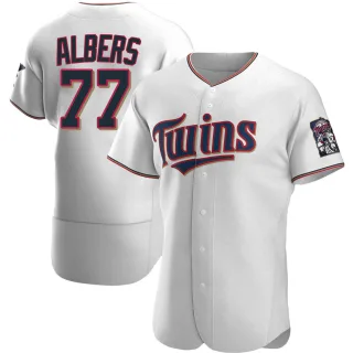 Men's Authentic White Andrew Albers Minnesota Twins Home Jersey