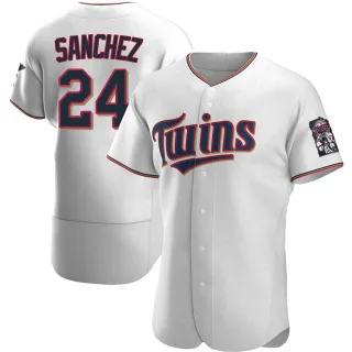 Men's Authentic White Gary Sanchez Minnesota Twins Home Jersey