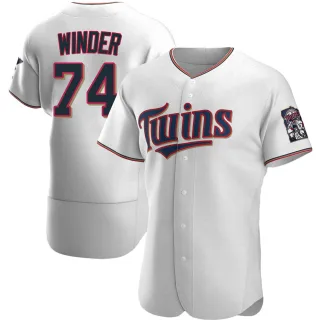Men's Authentic White Josh Winder Minnesota Twins Home Jersey