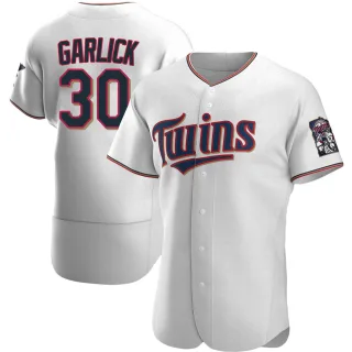 Men's Authentic White Kyle Garlick Minnesota Twins Home Jersey