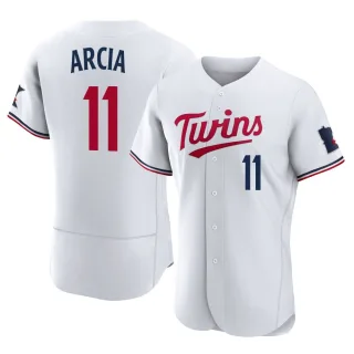 Men's Authentic White Orlando Arcia Minnesota Twins Home Jersey