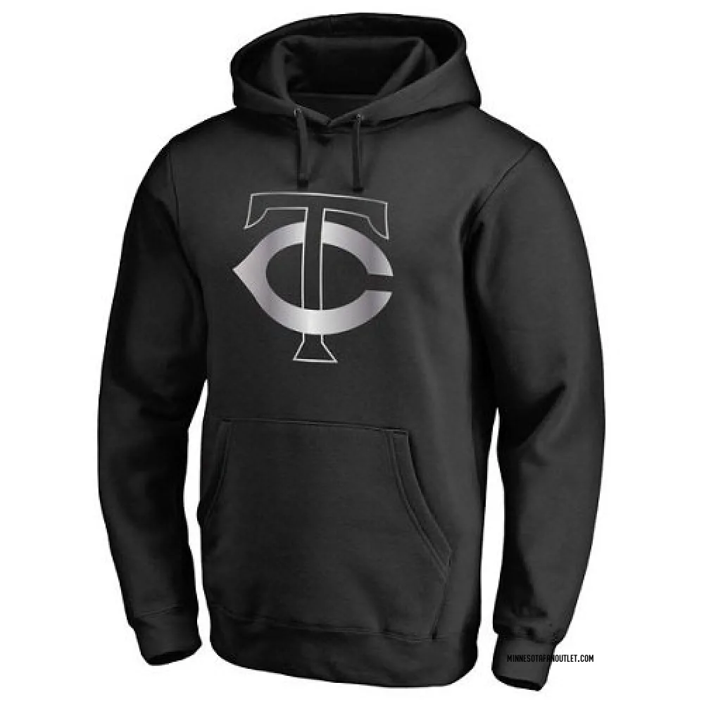 Men's Black Minnesota Twins Platinum Collection Pullover Hoodie -