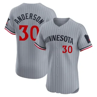 Men's Elite Gray Jack Anderson Minnesota Twins Road Jersey