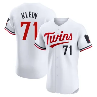 Men's Elite White John Klein Minnesota Twins Home Jersey