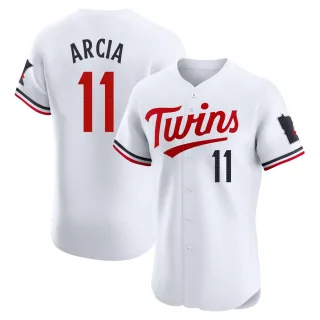 Men's Elite White Orlando Arcia Minnesota Twins Home Jersey