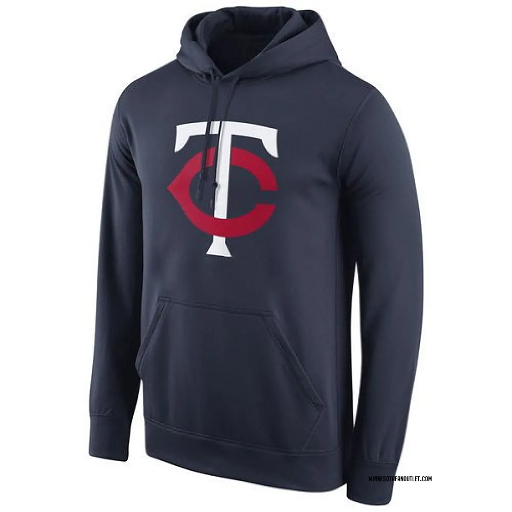 Men's Navy Minnesota Twins Logo Performance Pullover Hoodie -