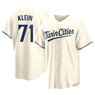 Men's Replica Cream John Klein Minnesota Twins Alternate Jersey