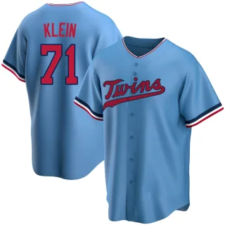 Men's Replica Light Blue John Klein Minnesota Twins Alternate Jersey
