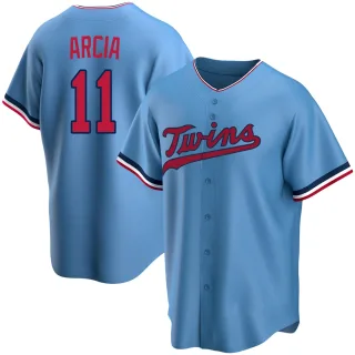 Men's Replica Light Blue Orlando Arcia Minnesota Twins Alternate Jersey