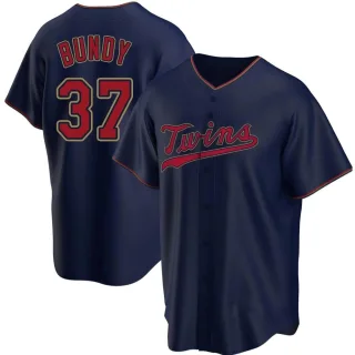 Men's Replica Navy Dylan Bundy Minnesota Twins Alternate Jersey