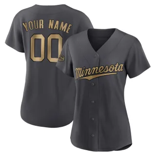 Women's Authentic Charcoal Custom Minnesota Twins 2022 All-Star Game Jersey