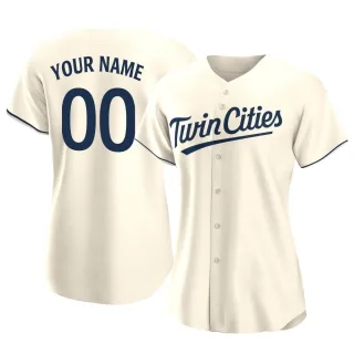 Women's Authentic Cream Custom Minnesota Twins Alternate Jersey