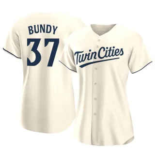 Women's Authentic Cream Dylan Bundy Minnesota Twins Alternate Jersey