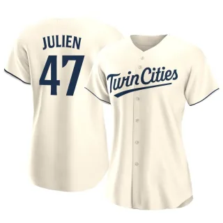 Women's Authentic Cream Edouard Julien Minnesota Twins Alternate Jersey