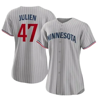Women's Authentic Gray Edouard Julien Minnesota Twins Road Jersey