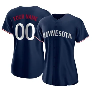 Women's Authentic Navy Custom Minnesota Twins Alternate Jersey