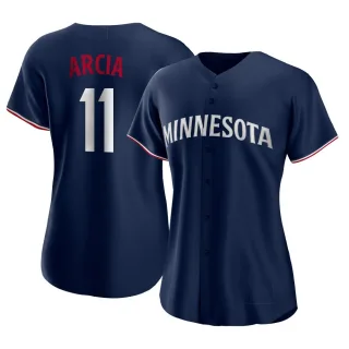 Women's Authentic Navy Orlando Arcia Minnesota Twins Alternate Jersey