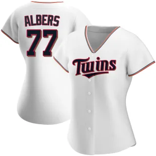 Women's Authentic White Andrew Albers Minnesota Twins Home Jersey