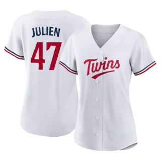 Women's Authentic White Edouard Julien Minnesota Twins Home Jersey