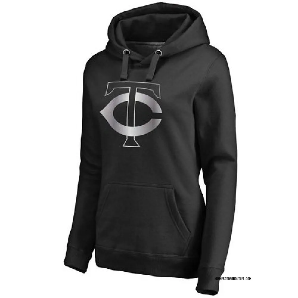 Women's Black Minnesota Twins Platinum Collection Pullover Hoodie -