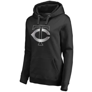 Women's Black Minnesota Twins Platinum Collection Pullover Hoodie -