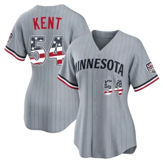 Women's Limited Gray Zak Kent Minnesota Twins USA 250 Fourth Of July Road Stadium Jersey