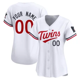 Women's Limited White Custom Minnesota Twins Home Jersey