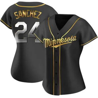 Women's Replica Black Golden Gary Sanchez Minnesota Twins Alternate Jersey