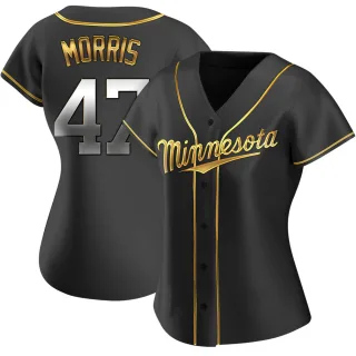 Women's Replica Black Golden Jack Morris Minnesota Twins Alternate Jersey