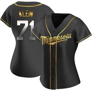 Women's Replica Black Golden John Klein Minnesota Twins Alternate Jersey
