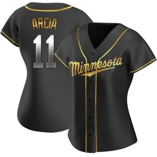 Women's Replica Black Golden Orlando Arcia Minnesota Twins Alternate Jersey