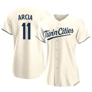 Women's Replica Cream Orlando Arcia Minnesota Twins Alternate Jersey