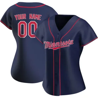Women's Replica Navy Custom Minnesota Twins Alternate Team Jersey