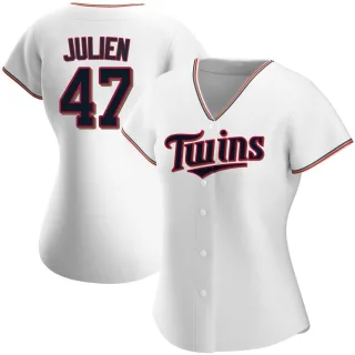 Women's Replica White Edouard Julien Minnesota Twins Home Jersey