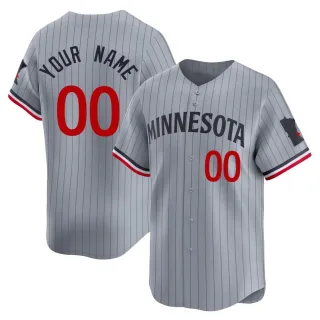 Youth Limited Gray Custom Minnesota Twins Road Jersey