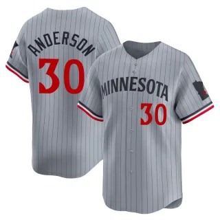 Youth Limited Gray Jack Anderson Minnesota Twins Road Jersey