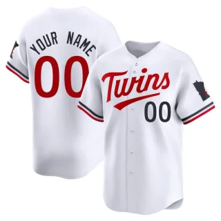 Youth Limited White Custom Minnesota Twins Home Jersey