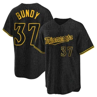 Youth Replica Black Dylan Bundy Minnesota Twins Snake Skin City Jersey