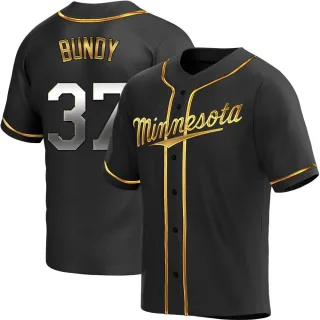 Youth Replica Black Golden Dylan Bundy Minnesota Twins Alternate Jersey