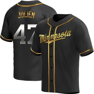 Youth Replica Black Golden Edouard Julien Minnesota Twins Alternate Jersey