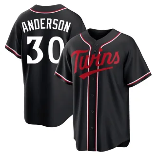 Youth Replica Black Jack Anderson Minnesota Twins Fashion Out Jersey