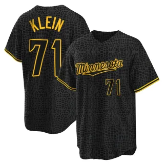 Youth Replica Black John Klein Minnesota Twins Snake Skin City Jersey