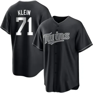 Youth Replica Black/White John Klein Minnesota Twins Jersey