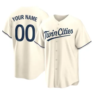 Youth Replica Cream Custom Minnesota Twins Alternate Jersey