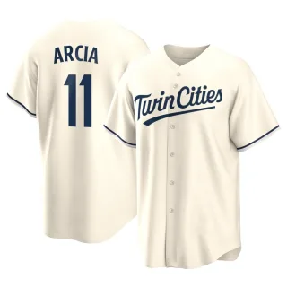 Youth Replica Cream Orlando Arcia Minnesota Twins Alternate Jersey