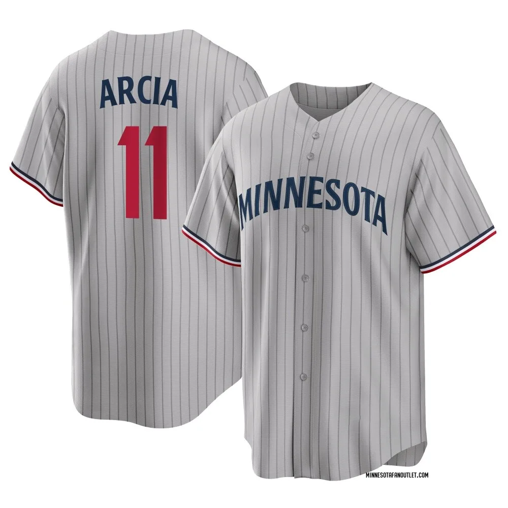 Youth Replica Gray Orlando Arcia Minnesota Twins Road Jersey